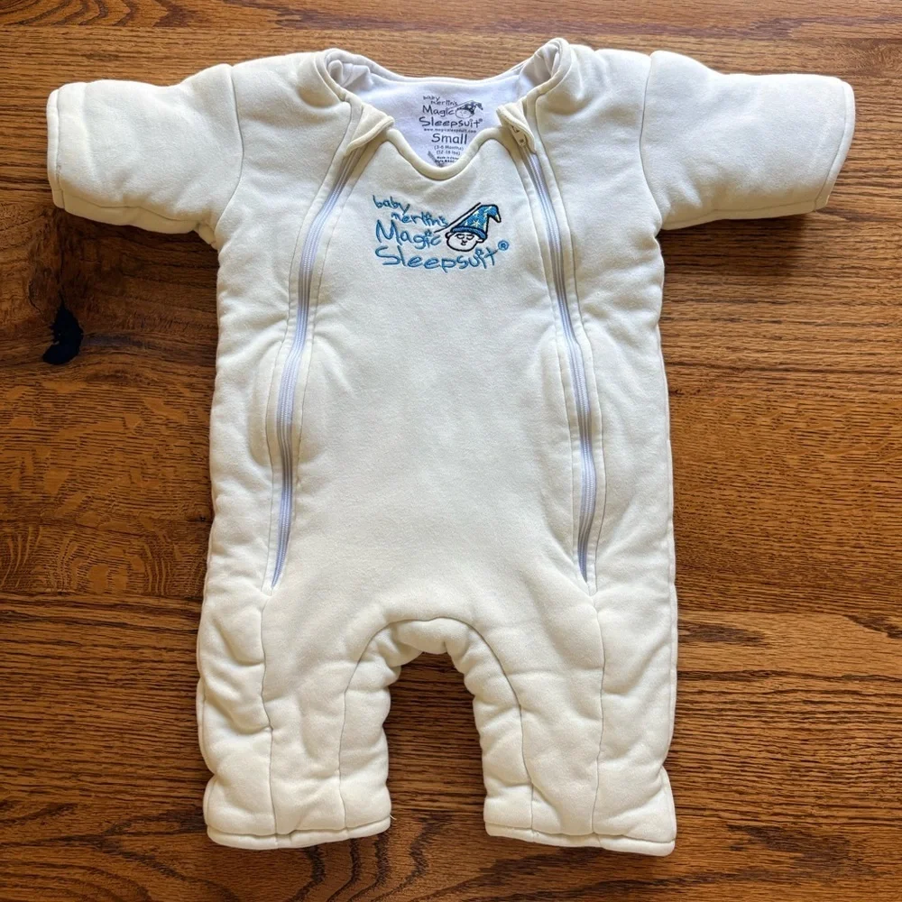 Baby Merlin’s Magic Sleepsuit- Small (3-6 months) Cream- 12-18 pounds